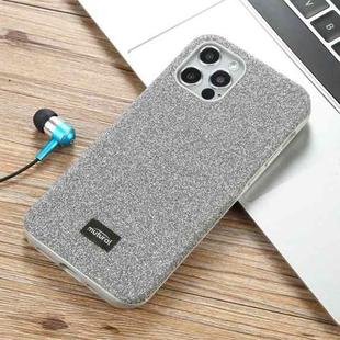 Mutural Shiny Cloth + TPU + PC Protective Case For iPhone 12 / 12 Pro(Silver)