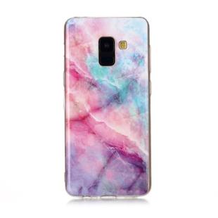 For Galaxy A8 Coloured Drawing Pattern IMD Workmanship Soft TPU Protective Case(Pink Sky)