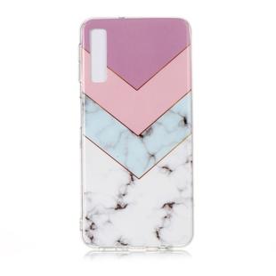 For Galaxy A7 Coloured Drawing Pattern IMD Workmanship Soft TPU Protective Case(Tricolor)