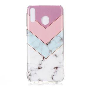 For Galaxy M20 Coloured Drawing Pattern IMD Workmanship Soft TPU Protective Case(Tricolor)