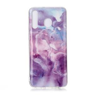 For Galaxy M30 Coloured Drawing Pattern IMD Workmanship Soft TPU Protective Case(Purple Star)