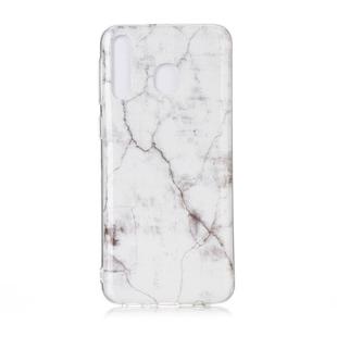 For Galaxy M30 Coloured Drawing Pattern IMD Workmanship Soft TPU Protective Case(White)