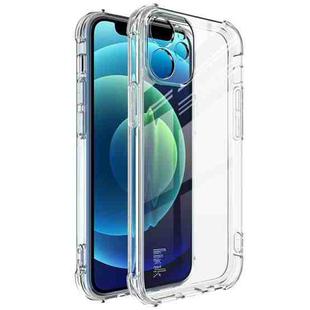 For iPhone 12 IMAK All-inclusive Shockproof Airbag TPU Case with Screen Protector (Transparent)