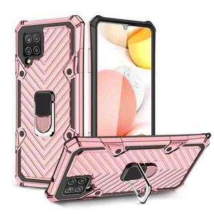 For Samsung Galaxy A42 5G Cool Armor PC + TPU Shockproof Case with 360 Degree Rotation Ring Holder(Rose Gold)