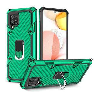 For Samsung Galaxy A42 5G Cool Armor PC + TPU Shockproof Case with 360 Degree Rotation Ring Holder(Dark Green)
