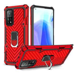 For Xiaomi Mi 10T 5G / 10T Pro 5G Cool Armor PC + TPU Shockproof Case with 360 Degree Rotation Ring Holder(Red)