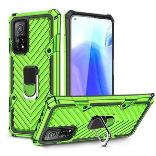 For Xiaomi Mi 10T 5G / 10T Pro 5G Cool Armor PC + TPU Shockproof Case with 360 Degree Rotation Ring Holder(Green)