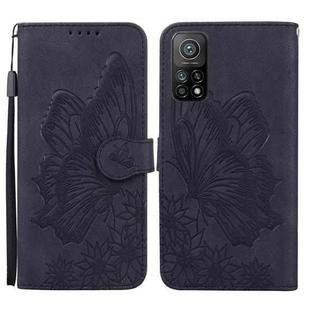 For Xiaomi Mi 10T Pro 5G Retro Skin Feel Butterflies Embossing Horizontal Flip Leather Case with Holder & Card Slots & Wallet(Black)