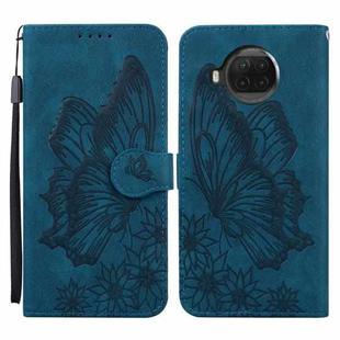 For Xiaomi Mi 10T Lite 5G Retro Skin Feel Butterflies Embossing Horizontal Flip Leather Case with Holder & Card Slots & Wallet(Blue)