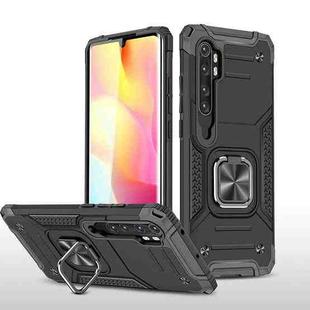 For Xiaomi Note 10 Lite Magnetic Armor Shockproof TPU + PC Case with Metal Ring Holder(Black)