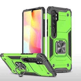 For Xiaomi Note 10 Lite Magnetic Armor Shockproof TPU + PC Case with Metal Ring Holder(Green)