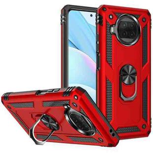 For Xiaomi Mi 10T Lite 5G Shockproof TPU + PC Protective Case with 360 Degree Rotating Holder(Red)