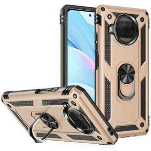 For Xiaomi Mi 10T Lite 5G Shockproof TPU + PC Protective Case with 360 Degree Rotating Holder(Gold)