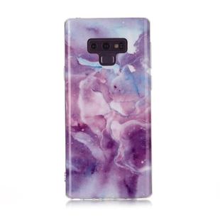 For Galaxy Note 9 Coloured Drawing Pattern IMD Workmanship Soft TPU Protective Case(Purple Star)