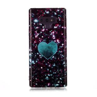 For Galaxy Note 9 Coloured Drawing Pattern IMD Workmanship Soft TPU Protective Case(Green Love)
