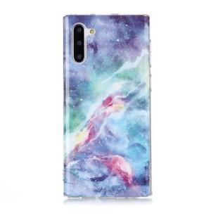 For Galaxy Note 10 Coloured Drawing Pattern IMD Workmanship Soft TPU Protective Case(Blue Sky)