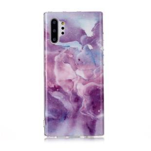 For Galaxy Note 10+ Coloured Drawing Pattern IMD Workmanship Soft TPU Protective Case(Purple Star)