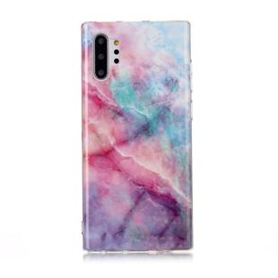 For Galaxy Note 10+ Coloured Drawing Pattern IMD Workmanship Soft TPU Protective Case(Pink Sky)