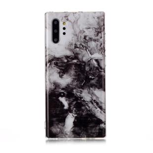 For Galaxy Note 10+ Coloured Drawing Pattern IMD Workmanship Soft TPU Protective Case(Black White)