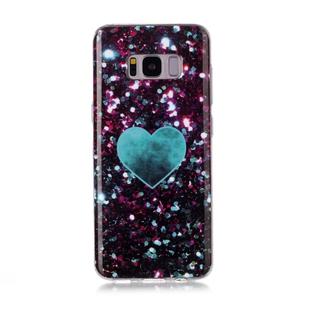 For Galaxy S8 Coloured Drawing Pattern IMD Workmanship Soft TPU Protective Case(Green Love)