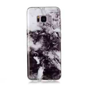 For Galaxy S8+ Coloured Drawing Pattern IMD Workmanship Soft TPU Protective Case(Black White)