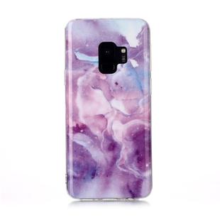 For Galaxy S9 Coloured Drawing Pattern IMD Workmanship Soft TPU Protective Case(Purple Star)