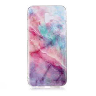 For Galaxy J6+ Coloured Drawing Pattern IMD Workmanship Soft TPU Protective Case(Pink Sky)