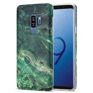 For Samsung Galaxy S9+ TPU Glossy Marble Pattern IMD Protective Case(Emerald Green)