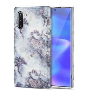 For Samsung Galaxy Note10 TPU Glossy Marble Pattern IMD Protective Case(Earthy Grey)