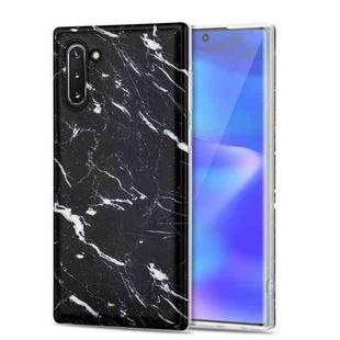 For Samsung Galaxy Note10 TPU Glossy Marble Pattern IMD Protective Case(Black)