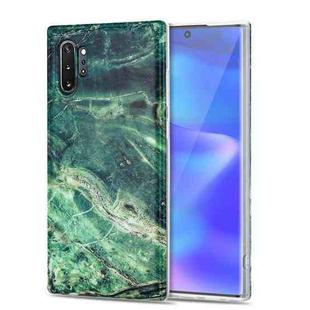 For Samsung Galaxy Note10+ TPU Glossy Marble Pattern IMD Protective Case(Emerald Green)