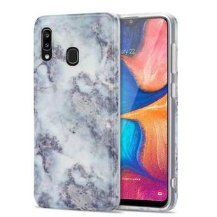 For Samsung Galaxy A20 / A30 TPU Glossy Marble Pattern IMD Protective Case(Earthy Grey)