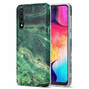 For Samsung Galaxy A50 / A30s / A50s TPU Glossy Marble Pattern IMD Protective Case(Emerald Green)