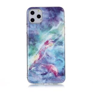 For iPhone 11 Pro Max Coloured Drawing Pattern IMD Workmanship Soft TPU Protective Case(Blue Sky)