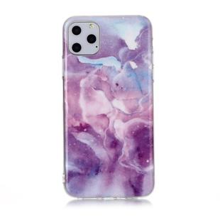 For iPhone 11 Pro Max Coloured Drawing Pattern IMD Workmanship Soft TPU Protective Case(Purple Star)