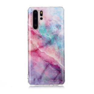 For Huawei P30 Pro Coloured Drawing Pattern IMD Workmanship Soft TPU Protective Case(Pink Sky)
