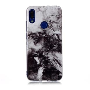 For Xiaomi Redmi Note 7 Coloured Drawing Pattern IMD Workmanship Soft TPU Protective Case(Black White)