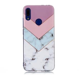 For Xiaomi Redmi Note 7 Coloured Drawing Pattern IMD Workmanship Soft TPU Protective Case(Tricolor)