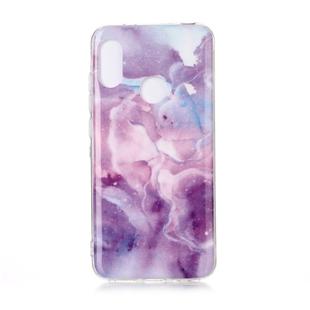 For Xiaomi Redmi 6 Pro Coloured Drawing Pattern IMD Workmanship Soft TPU Protective Case(Purple Star)