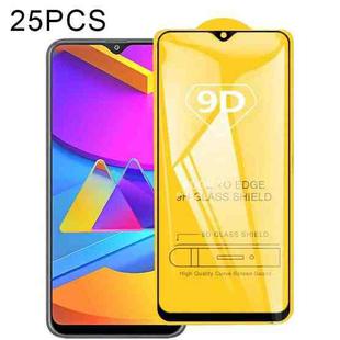 For Samsung Galaxy M10s 25 PCS 9D Full Glue Full Screen Tempered Glass Film