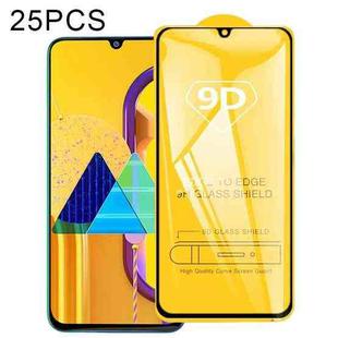 For Samsung Galaxy M30s 25 PCS 9D Full Glue Full Screen Tempered Glass Film