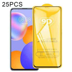 For Huawei Y9a 25 PCS 9D Full Glue Full Screen Tempered Glass Film
