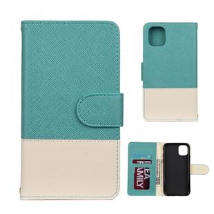 For iPhone 11 Pro Splicing Color Horizontal Flip Leather Case with Holder & Photo Frame & Card Slots & Wallet(Green)