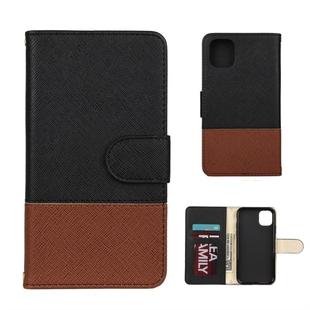 For iPhone 11 Pro Splicing Color Horizontal Flip Leather Case with Holder & Photo Frame & Card Slots & Wallet(Black)