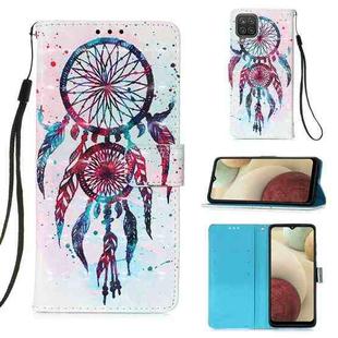 For Samsung Galaxy A12 3D Painting Horizontal Flip Leather Case with Holder & Card Slot & Wallet & Lanyard(Color Wind Chimes)