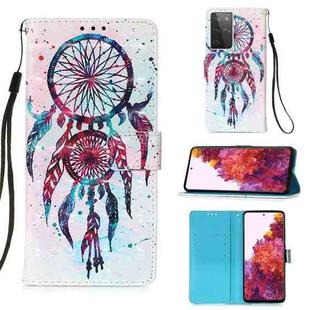 For Samsung Galaxy 21 Ultra 5G 3D Painting Horizontal Flip Leather Case with Holder & Card Slot & Wallet & Lanyard(Color Wind Chimes)