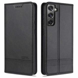 For Samsung Galaxy S21 5G AZNS Magnetic Calf Texture Horizontal Flip Leather Case with Card Slots & Holder & Wallet(Black)
