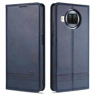 For Xiaomi Mi 10T Lite 5G AZNS Magnetic Calf Texture Horizontal Flip Leather Case with Card Slots & Holder & Wallet(Dark Blue)