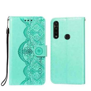 For Motorola Moto G Power Flower Vine Embossing Pattern Horizontal Flip Leather Case with Card Slot & Holder & Wallet & Lanyard(Green)