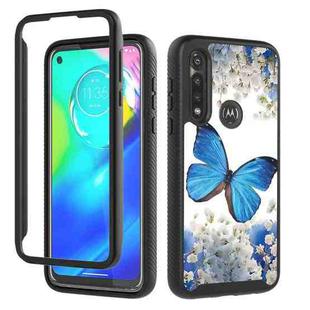 For Motorola Moto G Power 3 in 1 Card PC + TPU Shockproof Protective Case(Blue Butterfly)